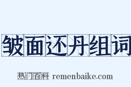 皱面还丹组词是什么意思的图片